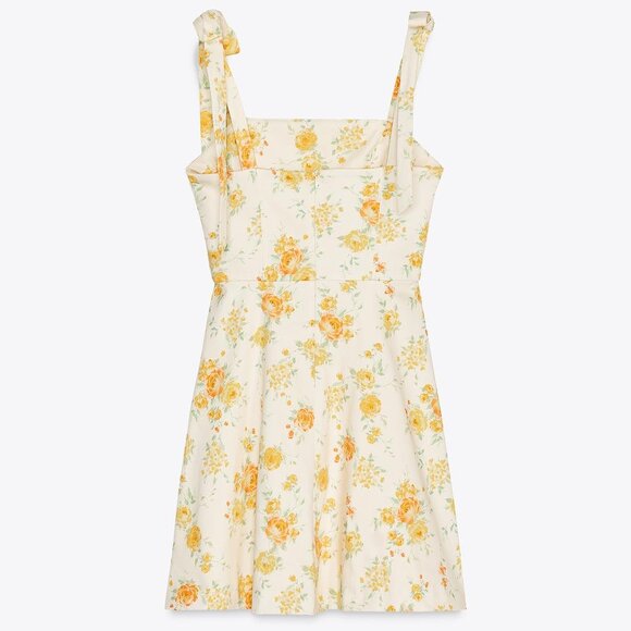 FLORAL POPLIN BOW DRESS - Picture 3 of 5